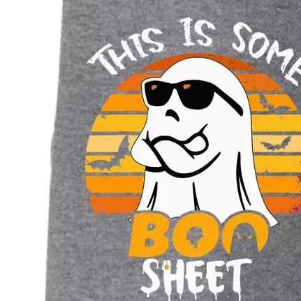 Funny Ghost This Is Some Boo Sheet horror Halloween Costume Doggie 3-End Fleece Hoodie