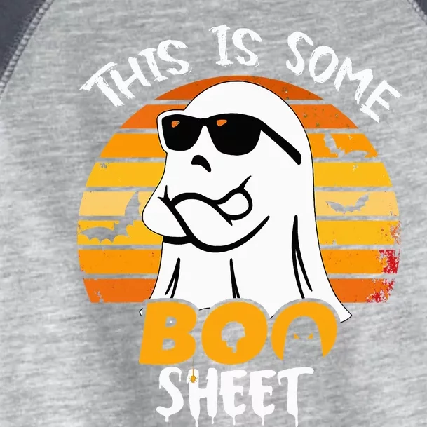 Funny Ghost This Is Some Boo Sheet horror Halloween Costume Toddler Fine Jersey T-Shirt