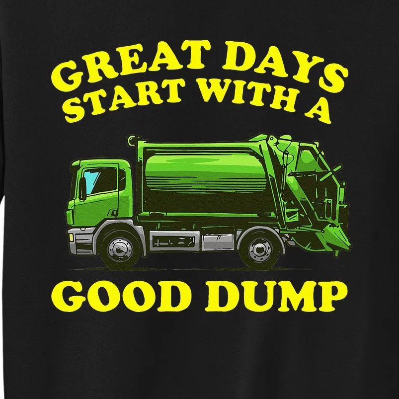 Funny Garbage Truck Design Kids Men Women Dump Trash Trucks Tall Sweatshirt