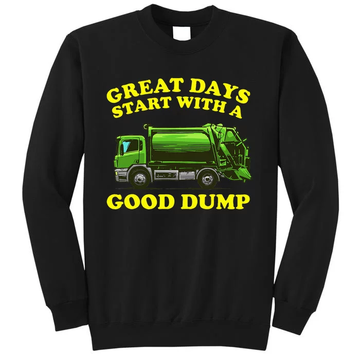 Funny Garbage Truck Design Kids Men Women Dump Trash Trucks Tall Sweatshirt