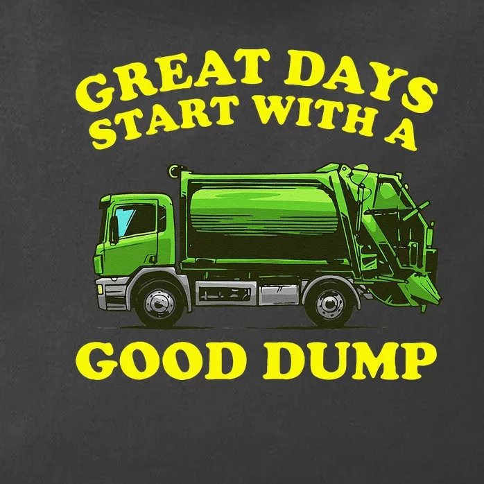 Funny Garbage Truck Design Kids Men Women Dump Trash Trucks Zip Tote Bag