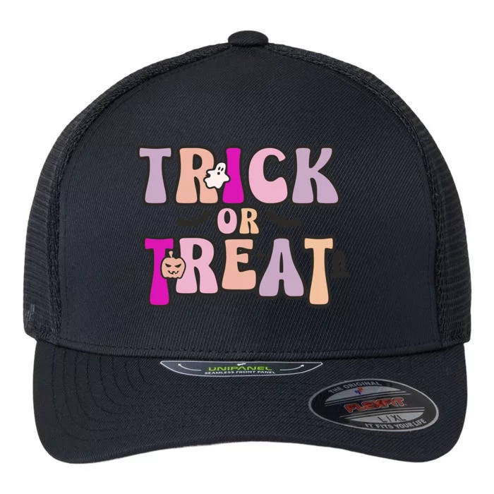 Fall Graphic TeesTrick Or Treat Funny Gift Flexfit Unipanel Trucker Cap