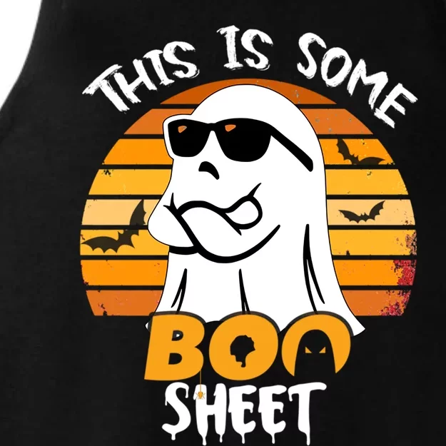 Funny Ghost This Is Some Boo Sheet Horror Halloween Costume Great Gift Ladies Tri-Blend Wicking Tank