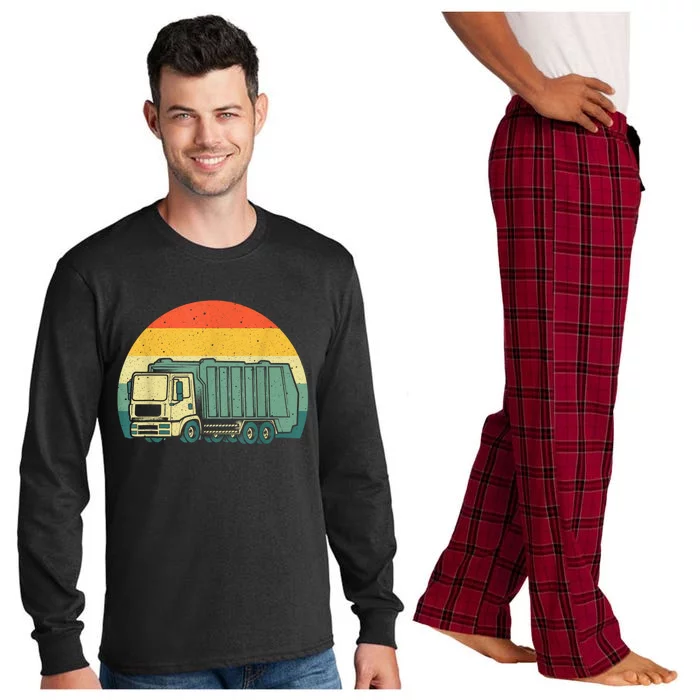 Funny Garbage Truck Design For Kids Trash Truck Long Sleeve Pajama Set