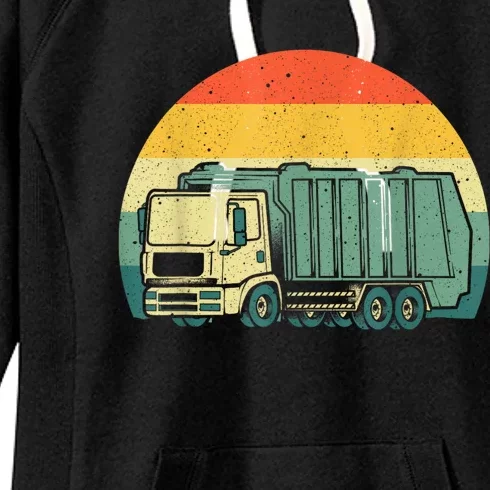 Funny Garbage Truck Design For Kids Trash Truck Women's Fleece Hoodie