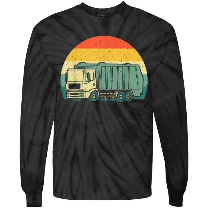 Funny Garbage Truck Design For Kids Trash Truck Tie-Dye Long Sleeve Shirt