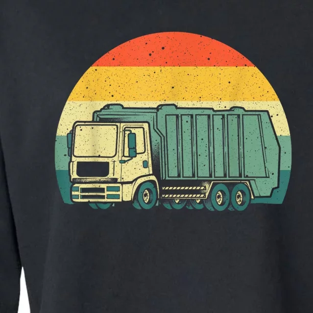 Funny Garbage Truck Design For Kids Trash Truck Cropped Pullover Crew