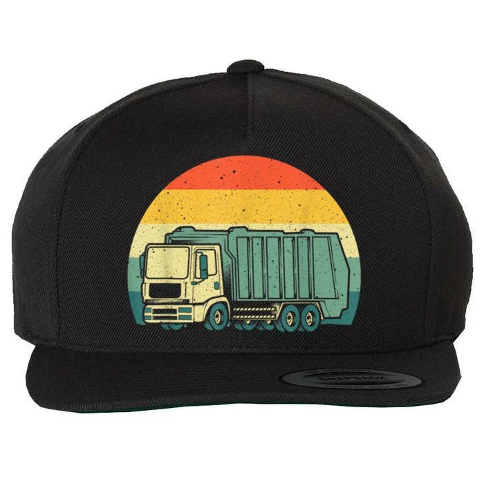 Funny Garbage Truck Design For Kids Trash Truck Wool Snapback Cap