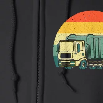 Funny Garbage Truck Design For Kids Trash Truck Full Zip Hoodie