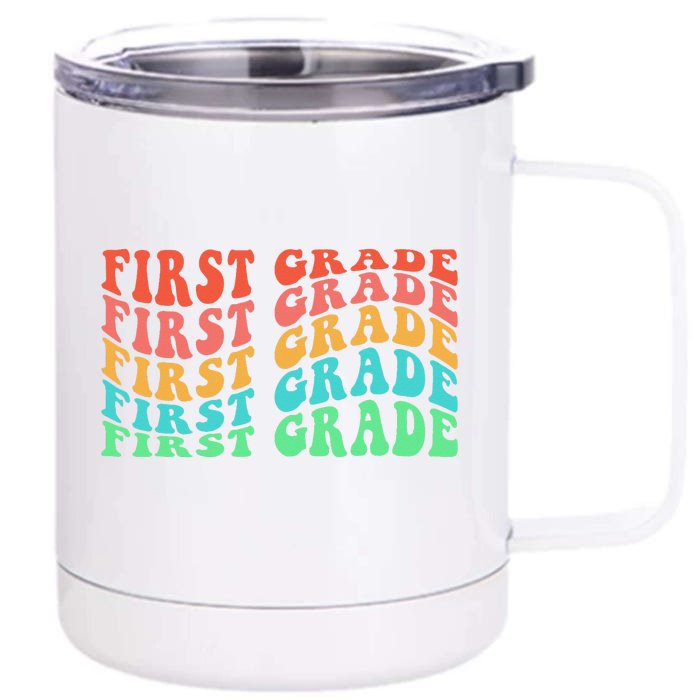 First Grade Teacher 1st Grade Teacher Elementary School Front & Back 12oz Stainless Steel Tumbler Cup