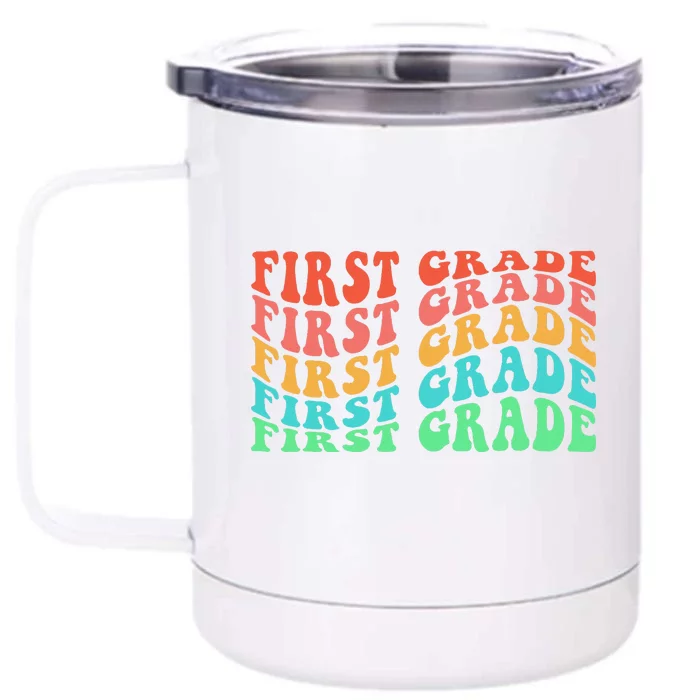 First Grade Teacher 1st Grade Teacher Elementary School Front & Back 12oz Stainless Steel Tumbler Cup