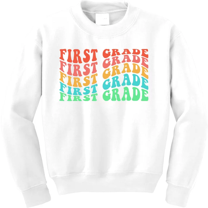 First Grade Teacher 1st Grade Teacher Elementary School Kids Sweatshirt