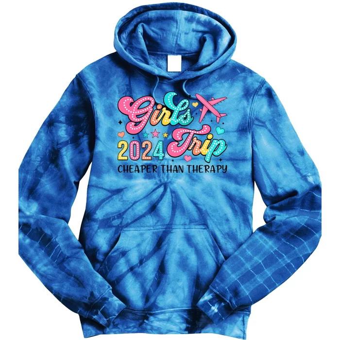 Funny Girl Trip 2024 Cheaper Thsn Therapy Tie Dye Hoodie