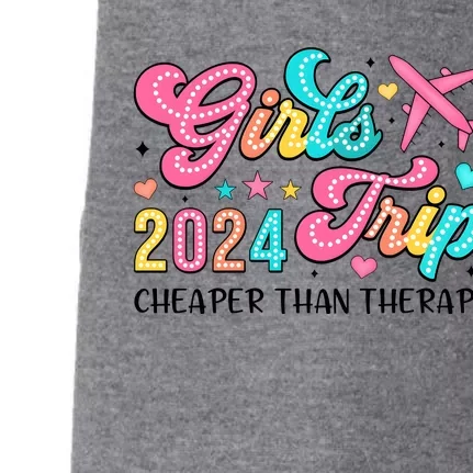 Funny Girl Trip 2024 Cheaper Thsn Therapy Doggie 3-End Fleece Hoodie