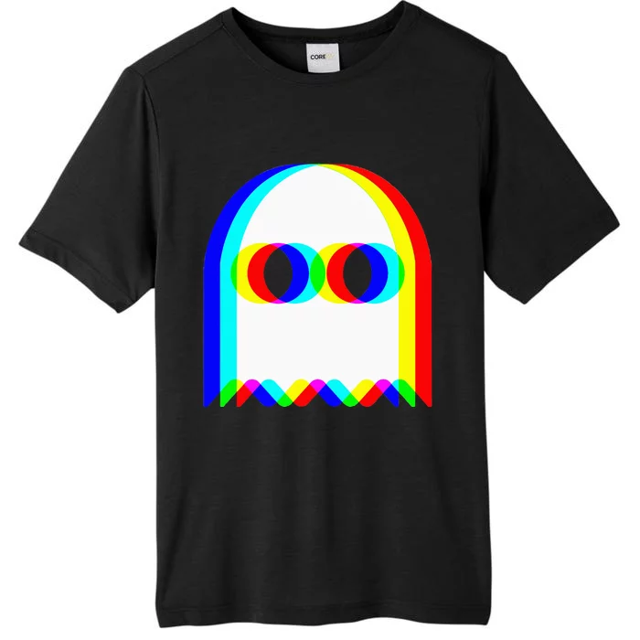 Funny Ghost Trippy Vaporwave Halloween Techno Rave Edm Party ChromaSoft Performance T-Shirt