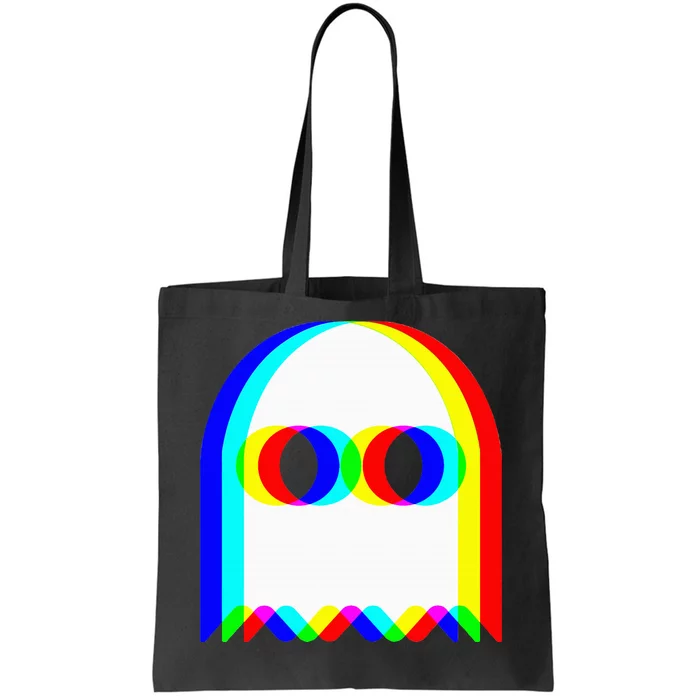 Funny Ghost Trippy Vaporwave Halloween Techno Rave Edm Party Tote Bag