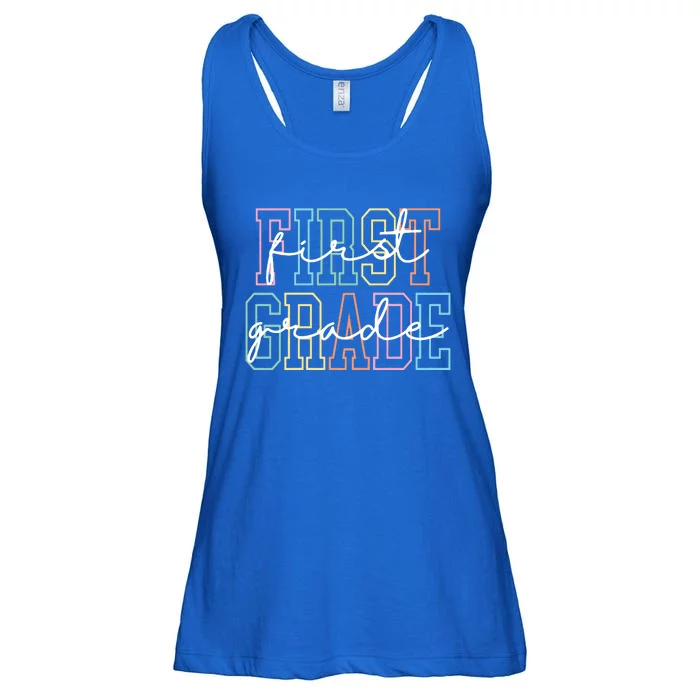 First Grade Teacher  1st Grade Teacher Ladies Essential Flowy Tank