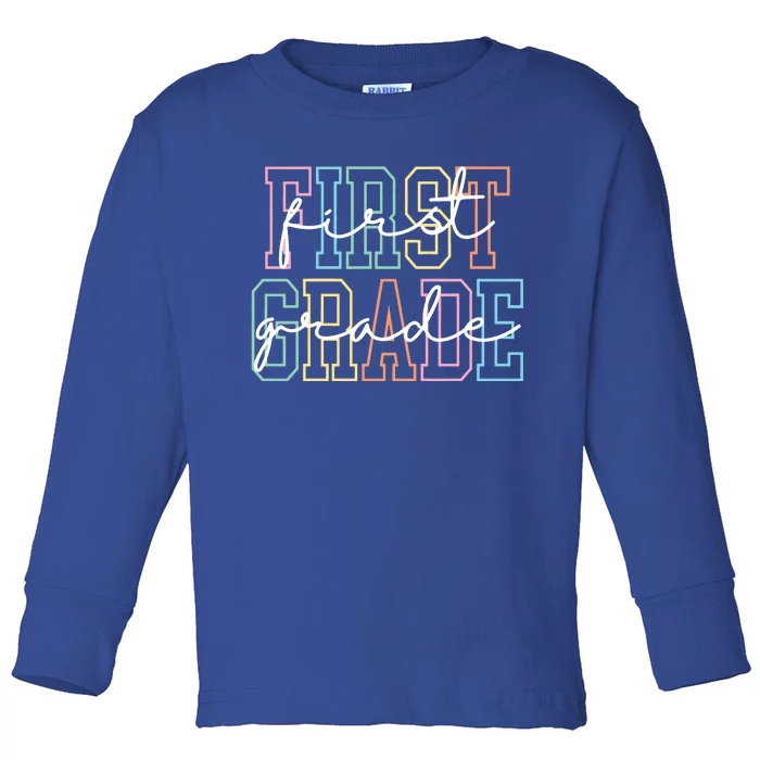 First Grade Teacher  1st Grade Teacher Toddler Long Sleeve Shirt