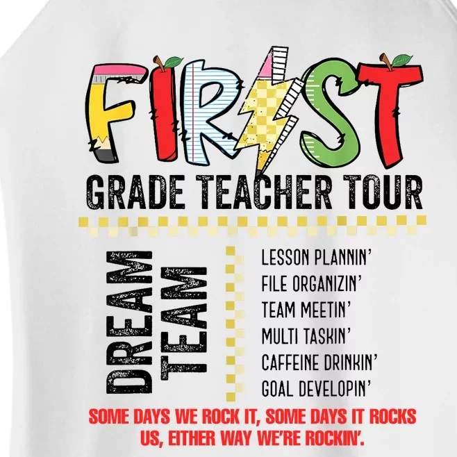 First Grade Teacher 1st Grade Teacher Life Back To School Women’s Perfect Tri Rocker Tank