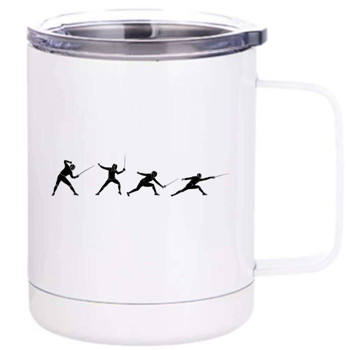 Fencing Gear TShirt Front & Back 12oz Stainless Steel Tumbler Cup