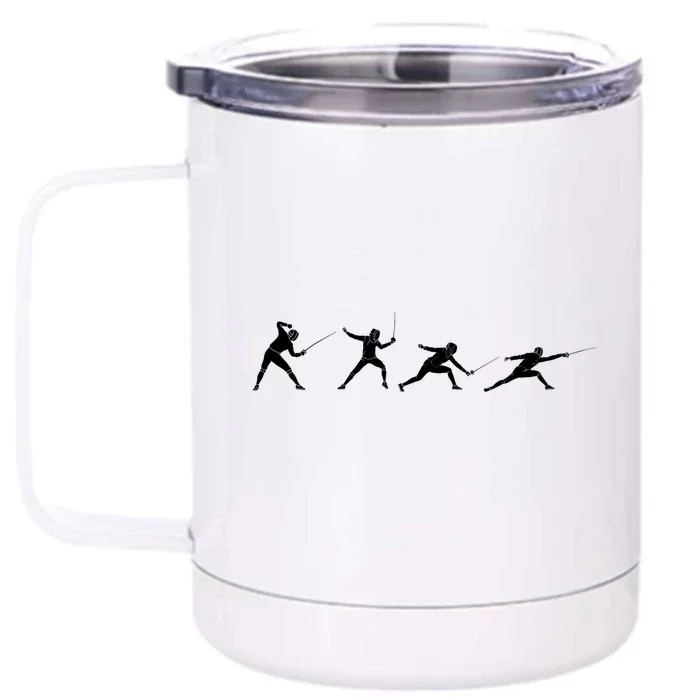 Fencing Gear TShirt Front & Back 12oz Stainless Steel Tumbler Cup