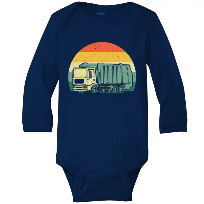 Funny Garbage Truck Design For Kids Men Women Trash Truck Gift Baby Long Sleeve Bodysuit