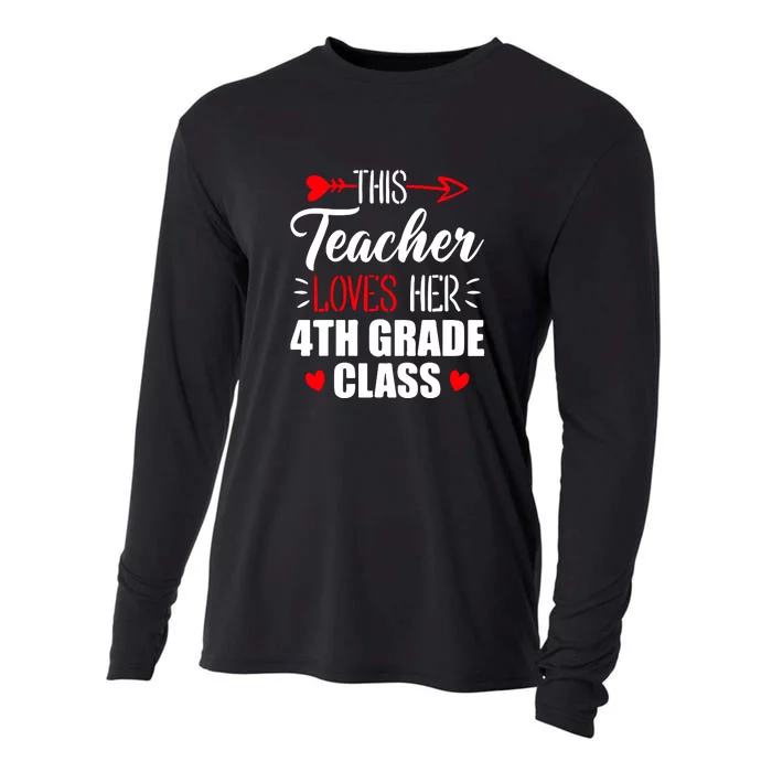 Fourth Grade Teacher This Teacher Loves Her 4th Grade Class Gift Cooling Performance Long Sleeve Crew