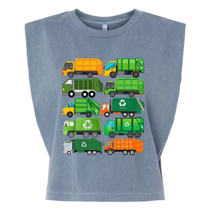 funny garbage truck Waste Separation Birthday Garment-Dyed Women's Muscle Tee