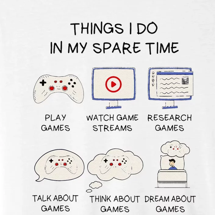 Funny Gamer Things I Do In My Spare Time Gaming ChromaSoft Performance T-Shirt