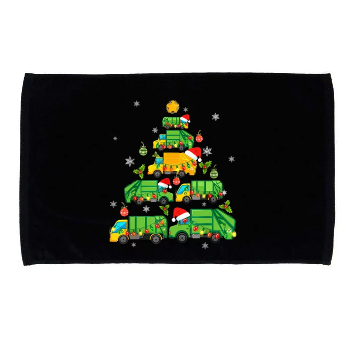 Funny Garbage Truck Christmas Tree Ornament Decor Boys Microfiber Hand Towel