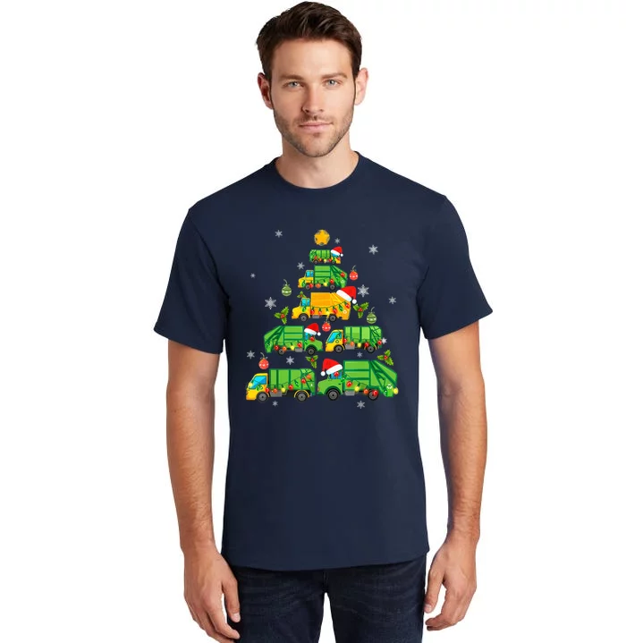 Funny Garbage Truck Christmas Tree Ornament Decor Boys Tall T-Shirt