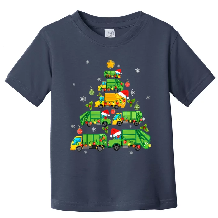 Funny Garbage Truck Christmas Tree Ornament Decor Boys Toddler T-Shirt