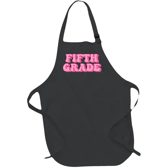 Fifth Grade Teacher Retro Vintage 5th Grade Teacher Team Full-Length Apron With Pocket