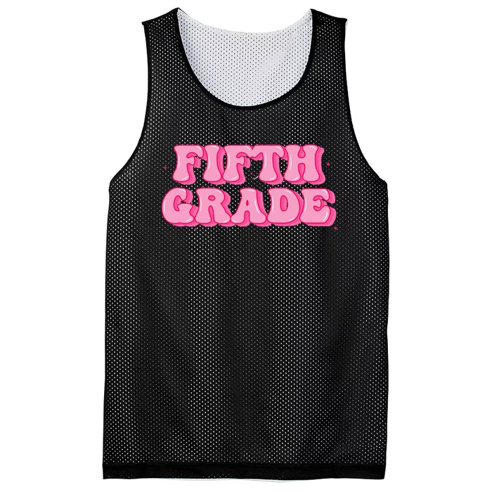 Fifth Grade Teacher Retro Vintage 5th Grade Teacher Team Mesh Reversible Basketball Jersey Tank