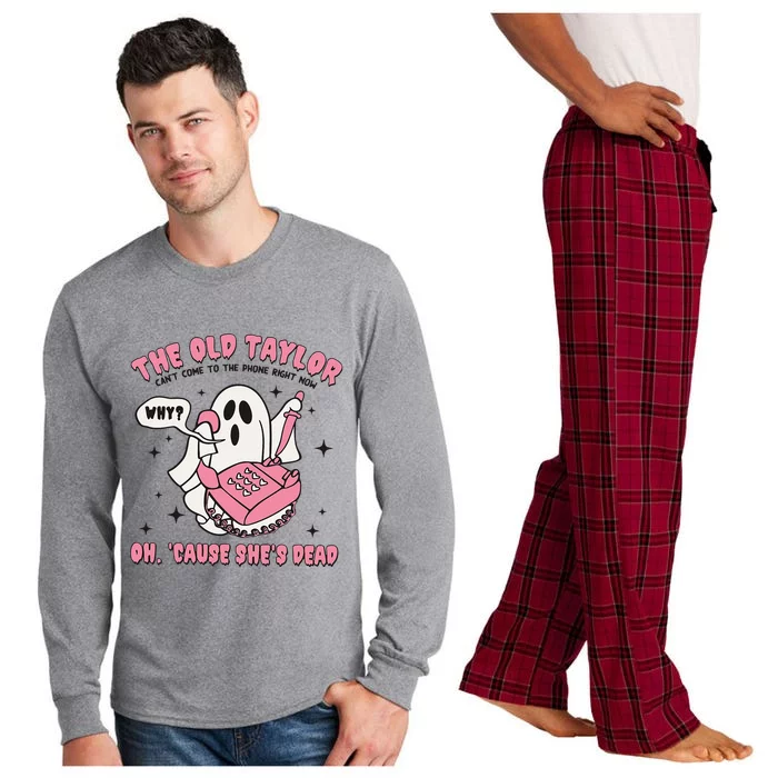 Funny Ghost The Old Taylor CanT Come To The Phone Long Sleeve Pajama Set