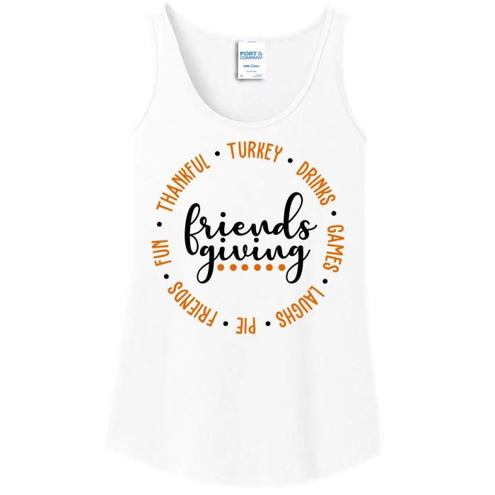 Friends Giving Thanksgiving Festive Holiday Gift Ladies Essential Tank