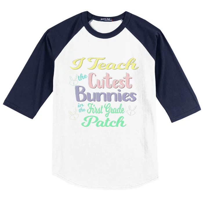 First Grade Teacher For Spring And Easter Baseball Sleeve Shirt