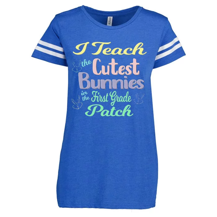 First Grade Teacher For Spring And Easter Enza Ladies Jersey Football T-Shirt