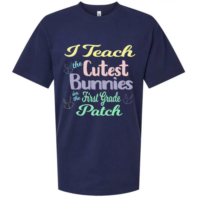 First Grade Teacher For Spring And Easter Sueded Cloud Jersey T-Shirt