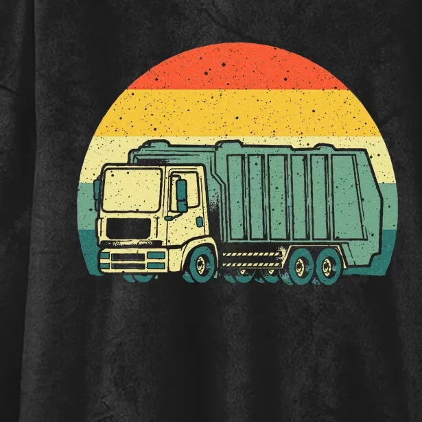 Funny Garbage Truck Design For Kids Men Women Trash Truck Hooded Wearable Blanket