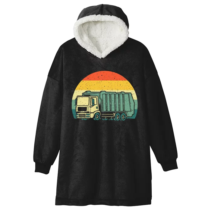 Funny Garbage Truck Design For Kids Men Women Trash Truck Hooded Wearable Blanket