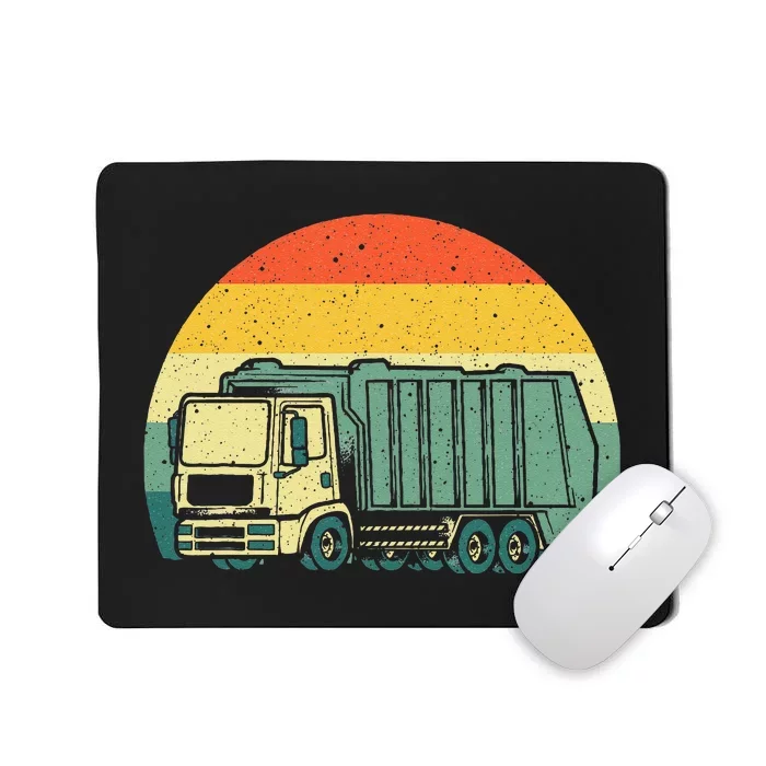 Funny Garbage Truck Design For Kids Men Women Trash Truck Mousepad