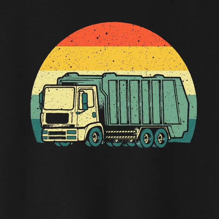 Funny Garbage Truck Design For Kids Men Women Trash Truck Women's Crop Top Tee