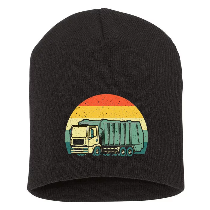 Funny Garbage Truck Design For Kids Men Women Trash Truck Short Acrylic Beanie