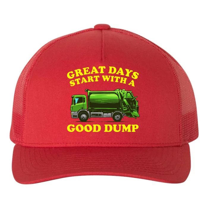 Funny Garbage Truck Design Kids Men Women Dump Trash Trucks Yupoong Adult 5-Panel Trucker Hat