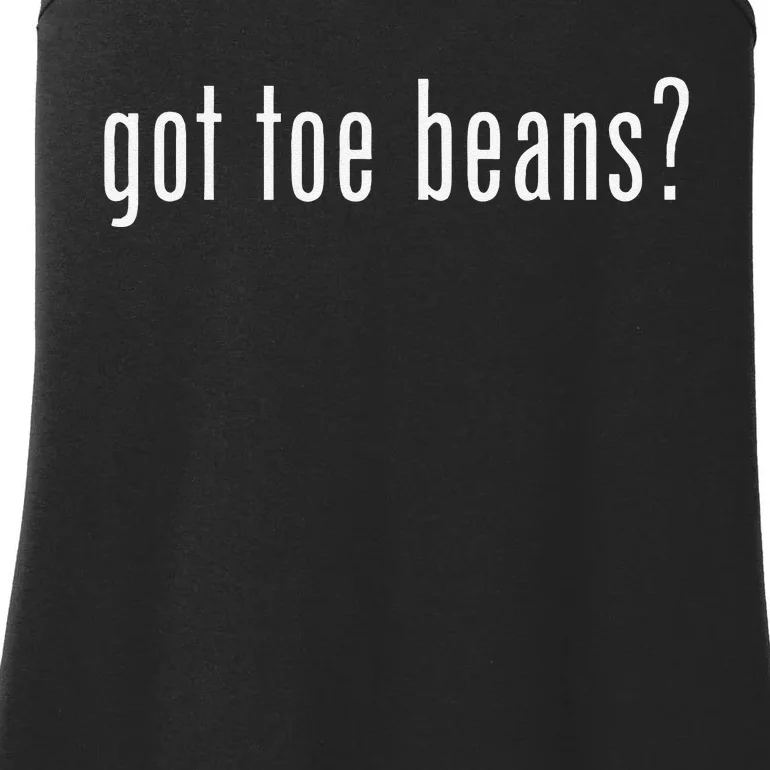 Funny Got Toe Beans Retro Classic Novelty Gag Fun Ladies Essential Tank