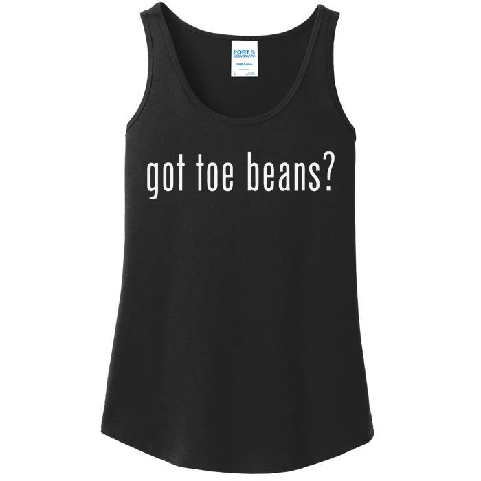 Funny Got Toe Beans Retro Classic Novelty Gag Fun Ladies Essential Tank