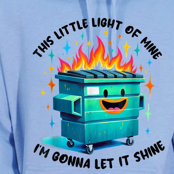 Funny Groovy This Little Lightof Mine Lil Dumpster Fire Unisex Surf Hoodie