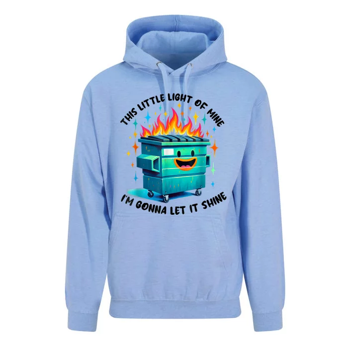 Funny Groovy This Little Lightof Mine Lil Dumpster Fire Unisex Surf Hoodie