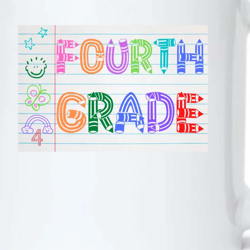 Fourth Grade Team Cute Doodle School Teacher 4Th Grade Gift Black Color Changing Mug